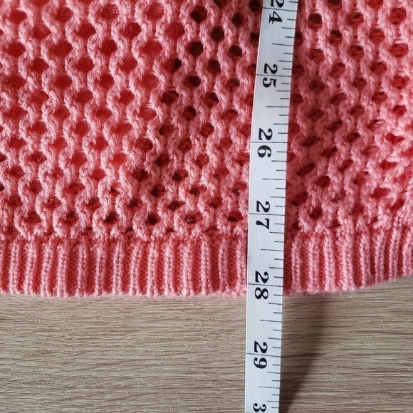Croft & Barrow Pink Double Layer Loose Knit Sweater - Picture 10 of 11